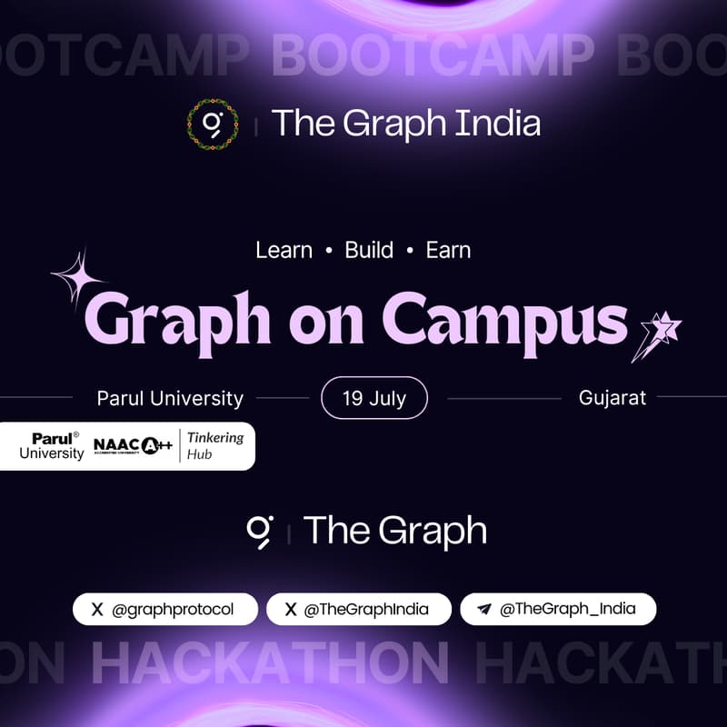 Cover Image for BootCamp + Hackathon - The Graph - 19th July