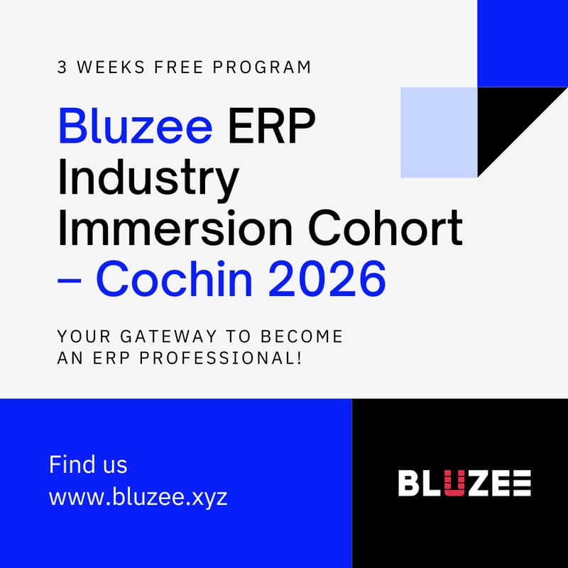 Cover Image for Bluzee ERP Industry Immersion Cohort – Cochin 2026