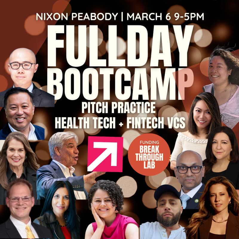 Cover Image for Funding Breakthrough Lab: Startup Bootcamp (Keynotes, Pitches, 2xVC Panels, VIP Wine Social)
