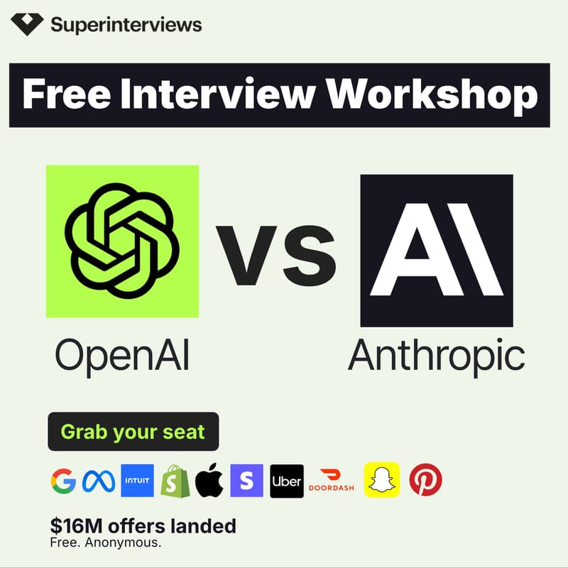 OpenAI vs Anthropic FREE Interview Workshop: How To Land $300K+ AI ...