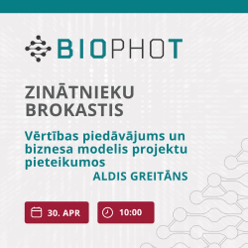 Cover Image for LU CFI Zinātnieku brokastis - vērtības piedāvājums un biznesa modelis projektu pieteikumos un īstenošanā