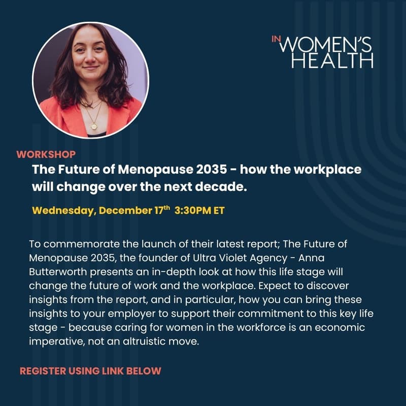 Cover Image for The Future of Menopause 2035 - how the workplace will change over the next decade.