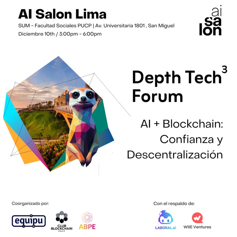 Cover Image for AI Salon Lima | AI + Blockchain: Confianza y Descentralización
