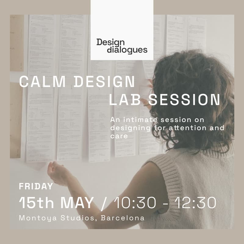 Cover Image for Design Dialogues · Calm Design Lab Session
