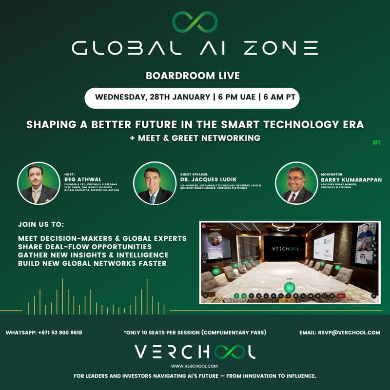 Cover Image for Global AI Zone - Boardroom Live #1 | Shaping a Better Future in the Smart Technology Era