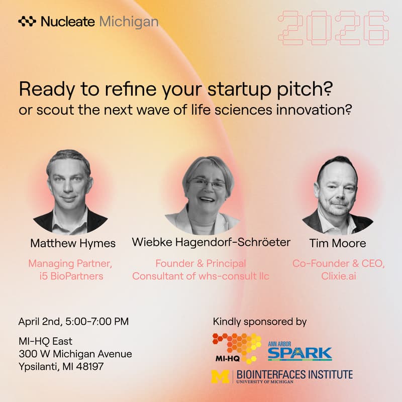 Cover Image for Nucleate MI - Pitch Best Practices & Networking event