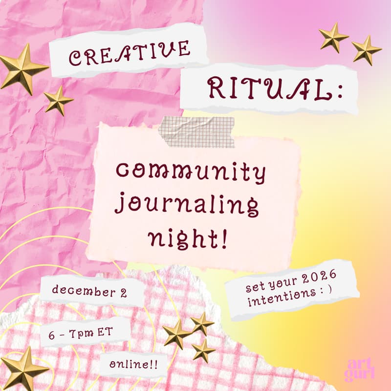 Cover Image for creative ritual: community journaling hour & 12 magical nights prep!