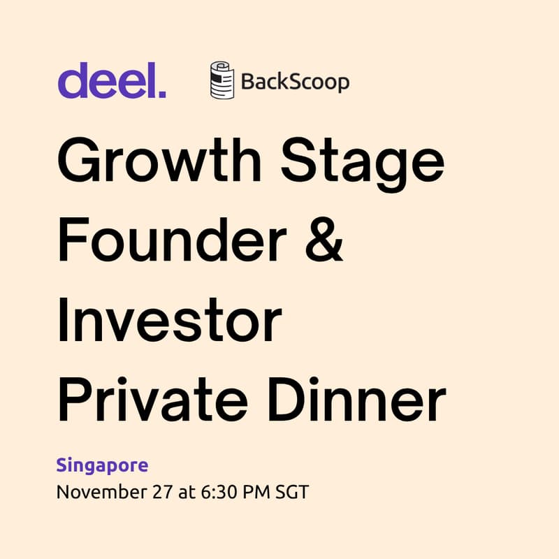Cover Image for Growth Stage Investor & Founder Private Dinner by Deel and BackScoop
