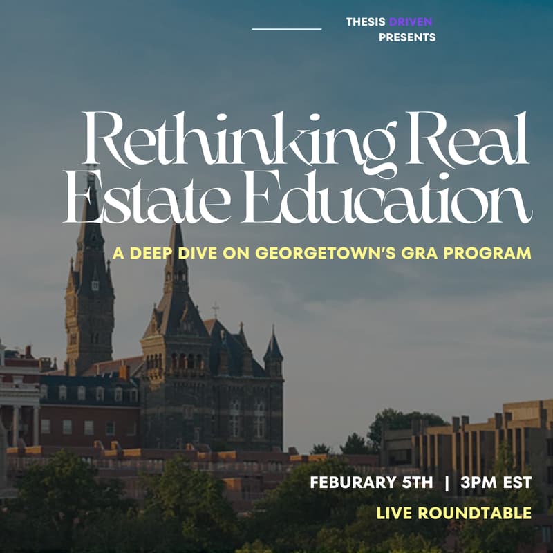 Cover Image for 📚 Rethinking Real Estate Education: A Deep Dive on Georgetown's GRA Program