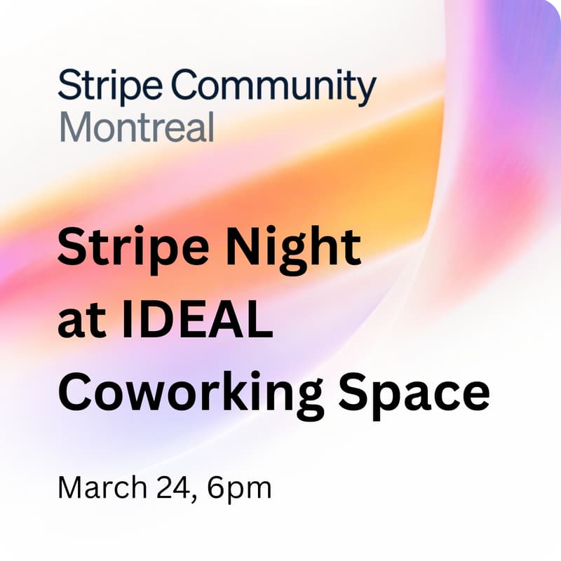 Cover Image for Stripe Night @ IDEAL Coworking - Code & Coffee - Food & Beer (fr & en)