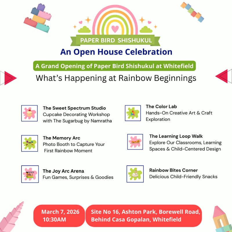 Cover Image for Rainbow Beginnings Open House | Paper Bird Shishukul