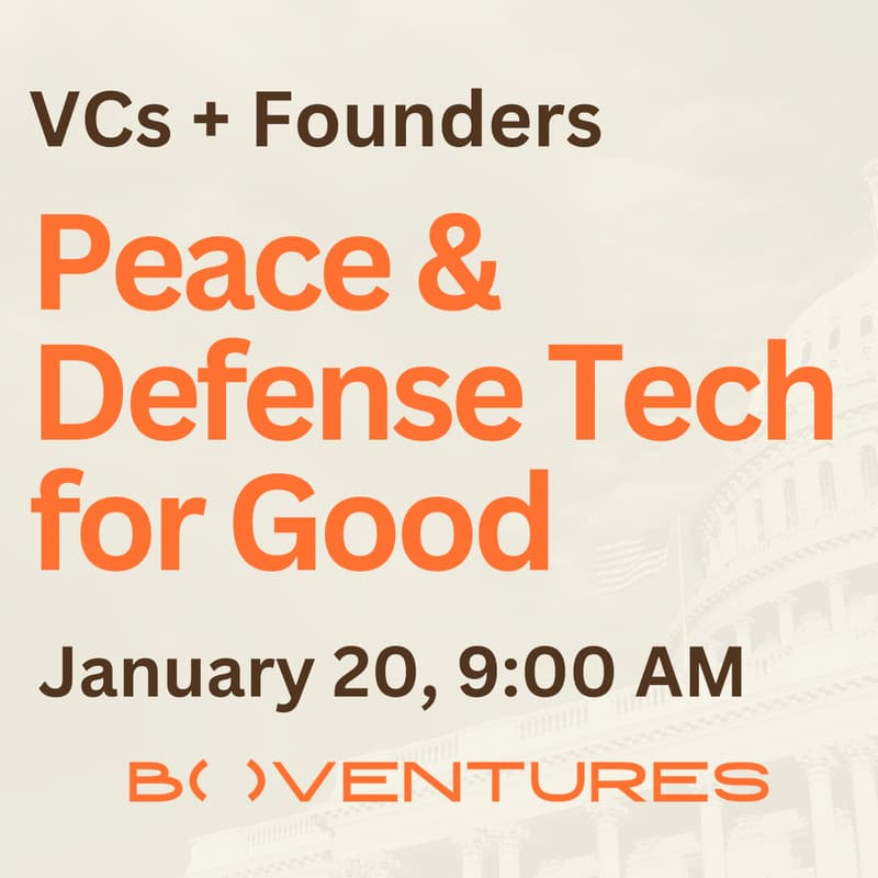 Cover Image for Peace & DefenseTech for Good Breakfast