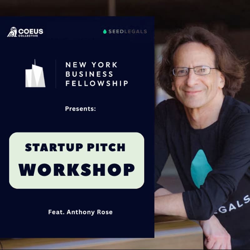 Cover Image for Founder Factor: Startup Pitch Workshop with Anthony Rose