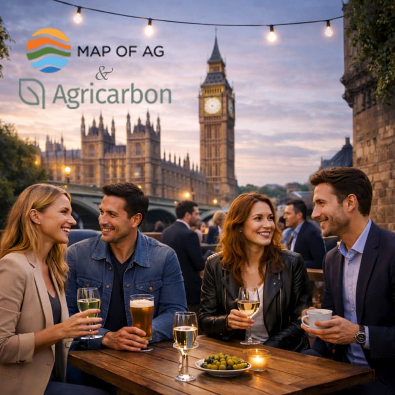 Cover Image for Drinks, Nibbles and Agriculture talk with Agricarbon and Map of Ag