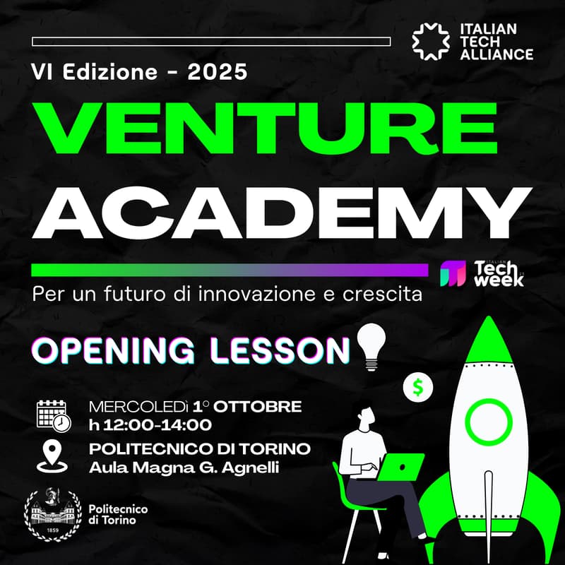 Cover Image for Opening Lesson 2025 - Venture Academy (VI) by Italian Tech Alliance