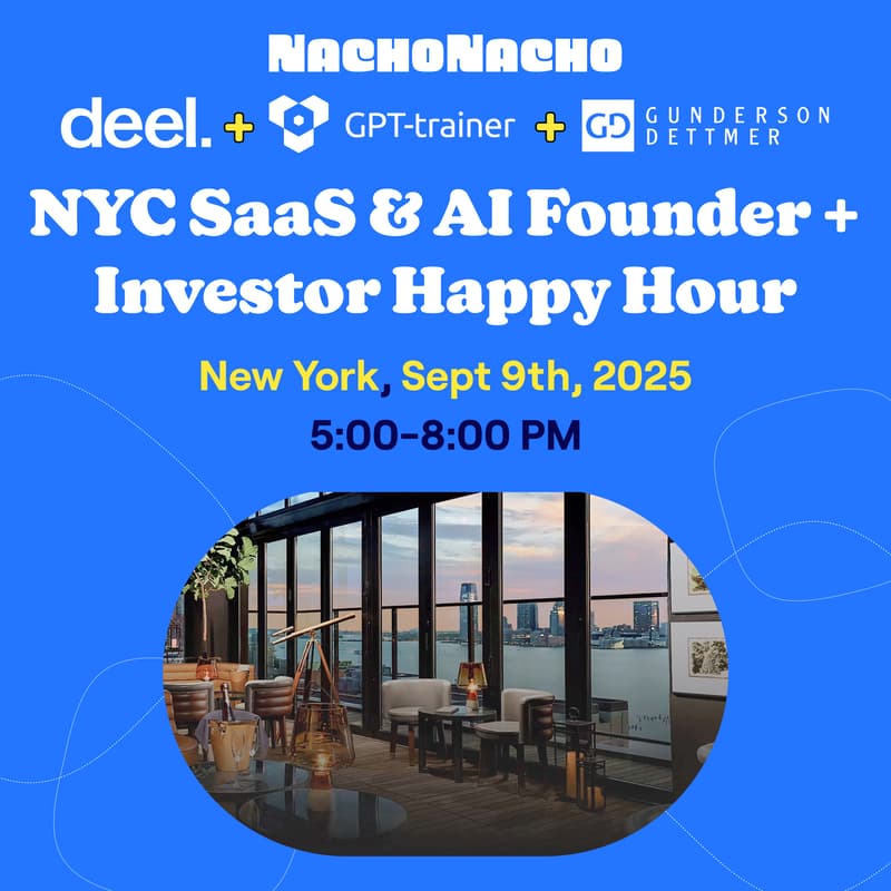 Cover Image for NachoTuesday: NYC SaaS & AI Founder + Investor Rooftop Happy Hour
