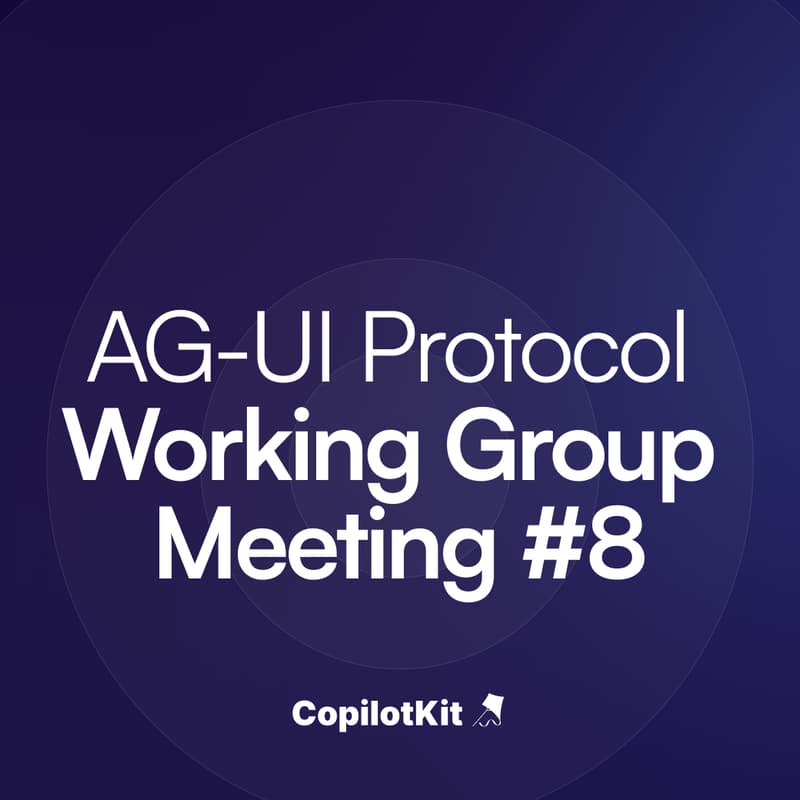 Cover Image for AG-UI Working Group #8