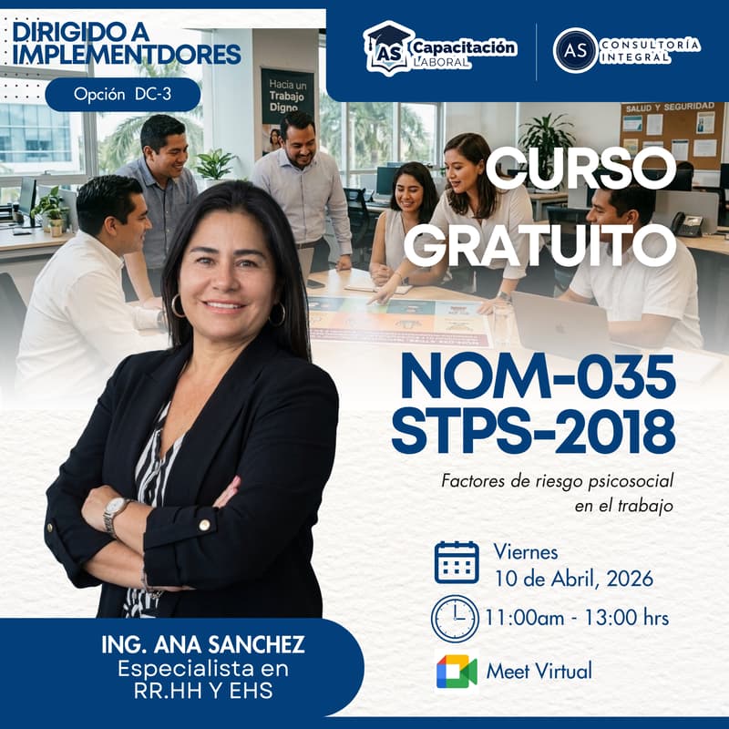 Cover Image for Curso Online NOM-035-STPS-2018, Factores de riesgo psicosocial en el trabajo-Identificación, análisis y prevención