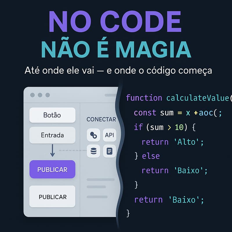 Cover Image for No code não é magia: Até onde ele vai e onde o código começa