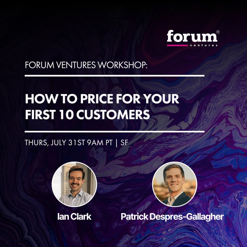Cover Image for Workshop: How to Price for Your First 10 Customers