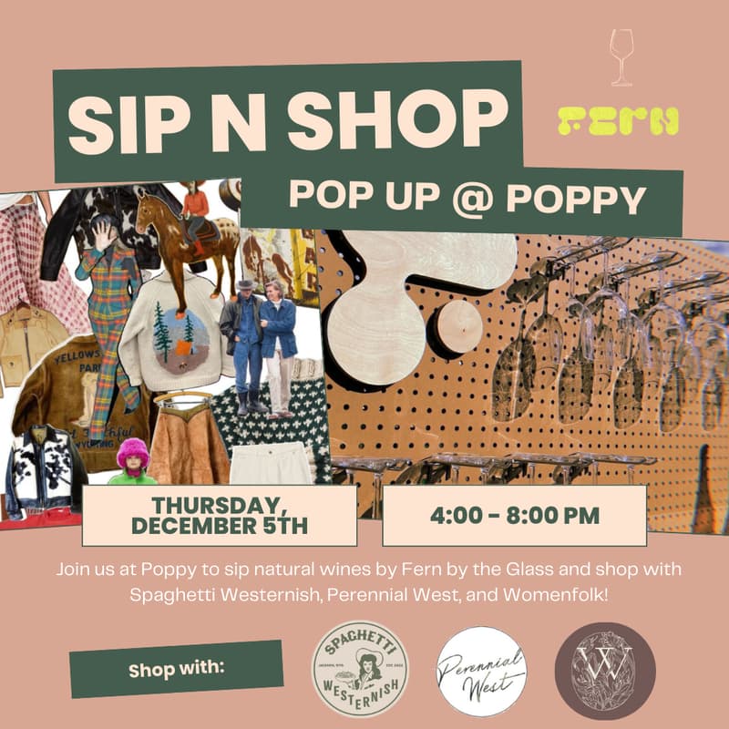 Cover Image for Sip n Shop Pop Up @ Poppy