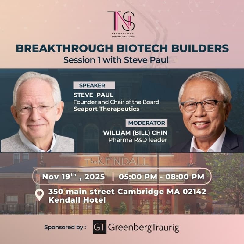 Cover Image for Breakthrough Biotech Builders: Session with Steve Paul