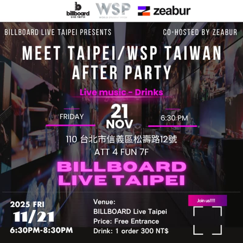 Cover Image for WSP @Meet Taipei Afterparty with Zeabur