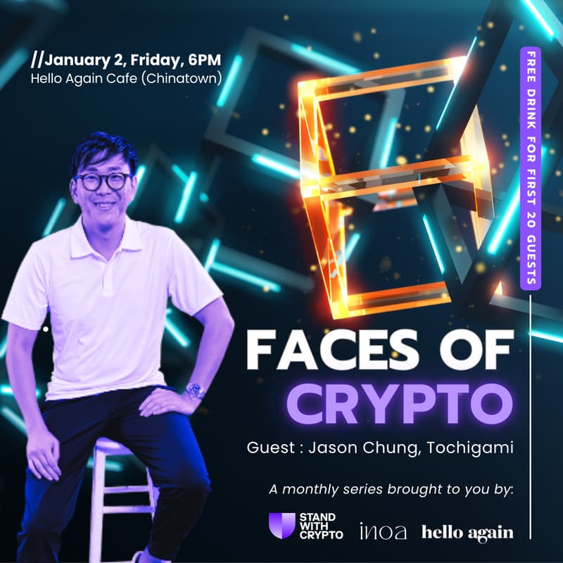 Cover Image for First Fridays: Faces of Crypto - Jason Chung, Tochigami