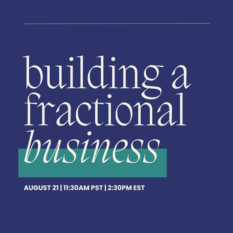 Cover Image for Building Your Fractional Leadership or Independent Consulting Business
