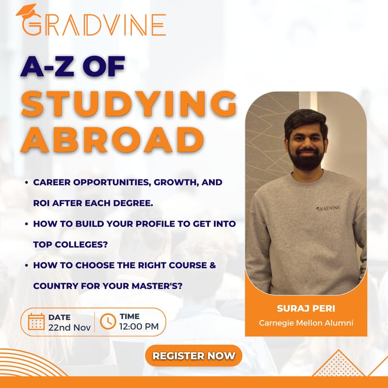 A - Z of Studying Abroad | Gradvine x VIT · Zoom · Luma