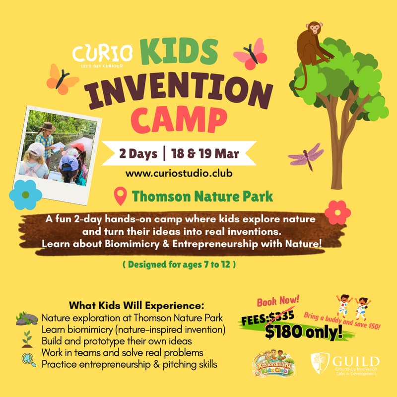 Cover Image for Kids Invention Camp: Biomimicry & Entrepreneurship with Nature (2-days for 7-12 year olds)