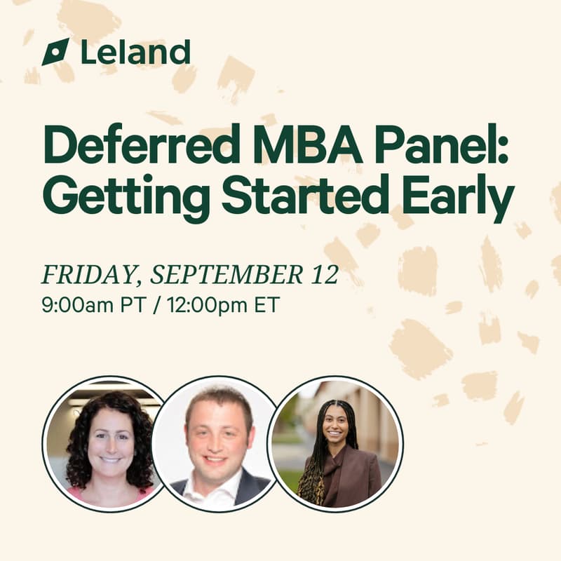 Cover Image for Deferred MBA Panel: Getting Started Early
