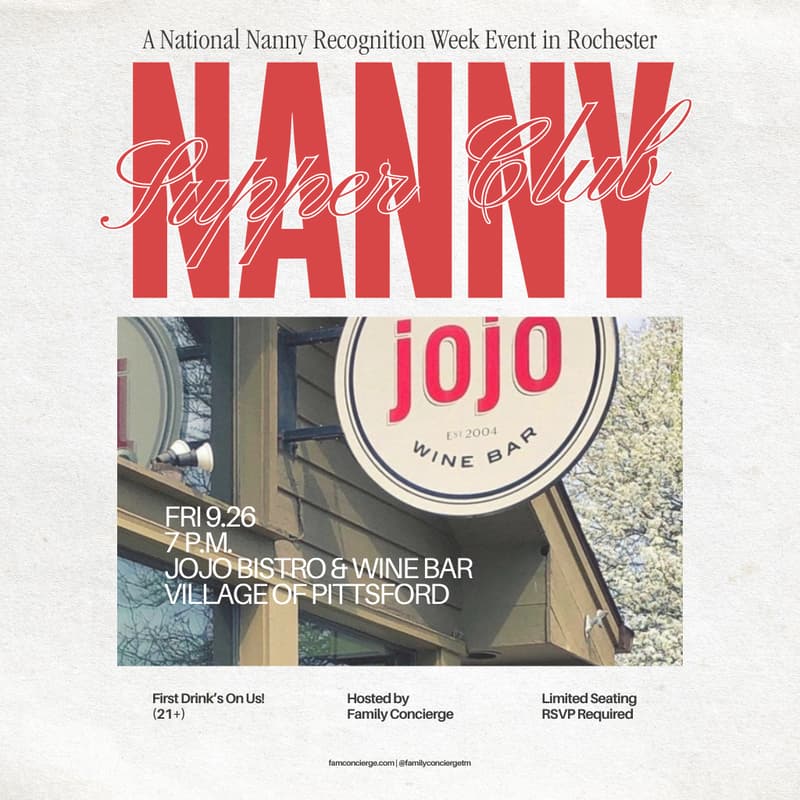 Cover Image for NNRW Nanny Supper Club at jojo in Pittsford!