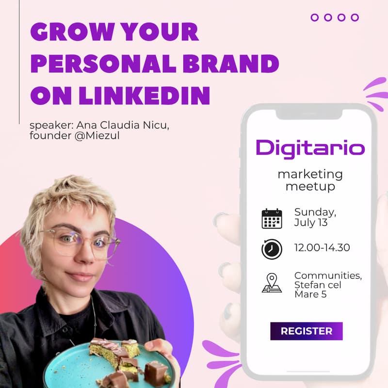 Cover Image for Digitario Marketing Meetup: Grow Your Personal Brand on LinkedIn