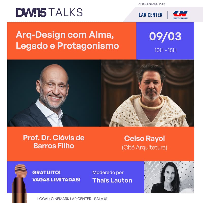Cover Image for DW!15 TALKS | Primeiro dia | Arq-Design com Alma, Legado e Protagonismo