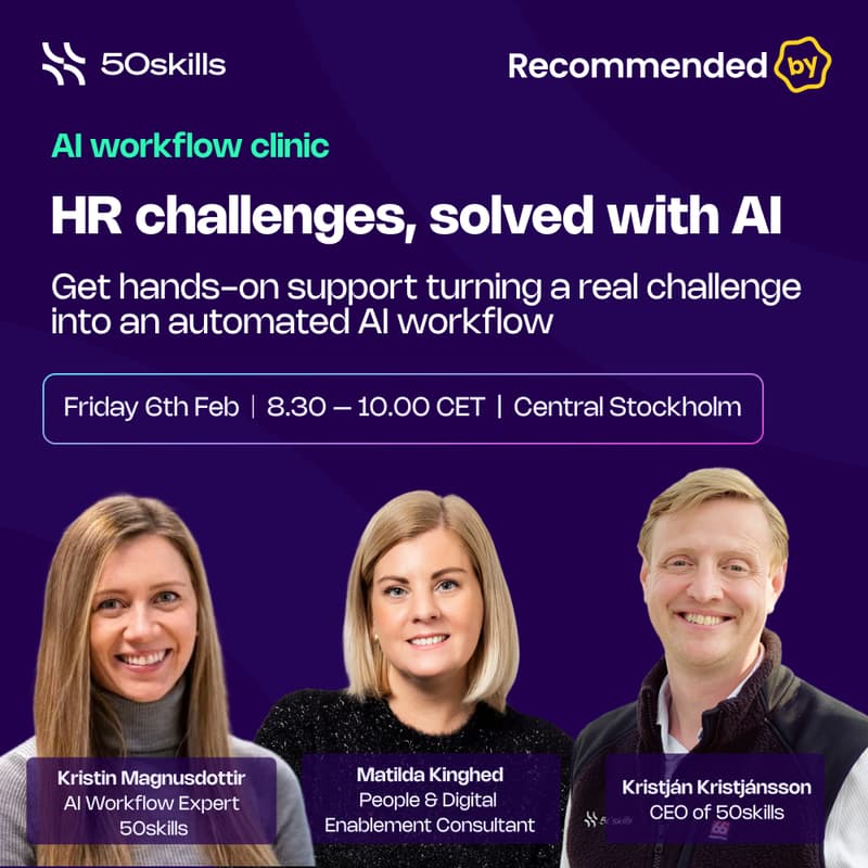 Cover Image for AI workflow clinic: HR challenges, solved with AI