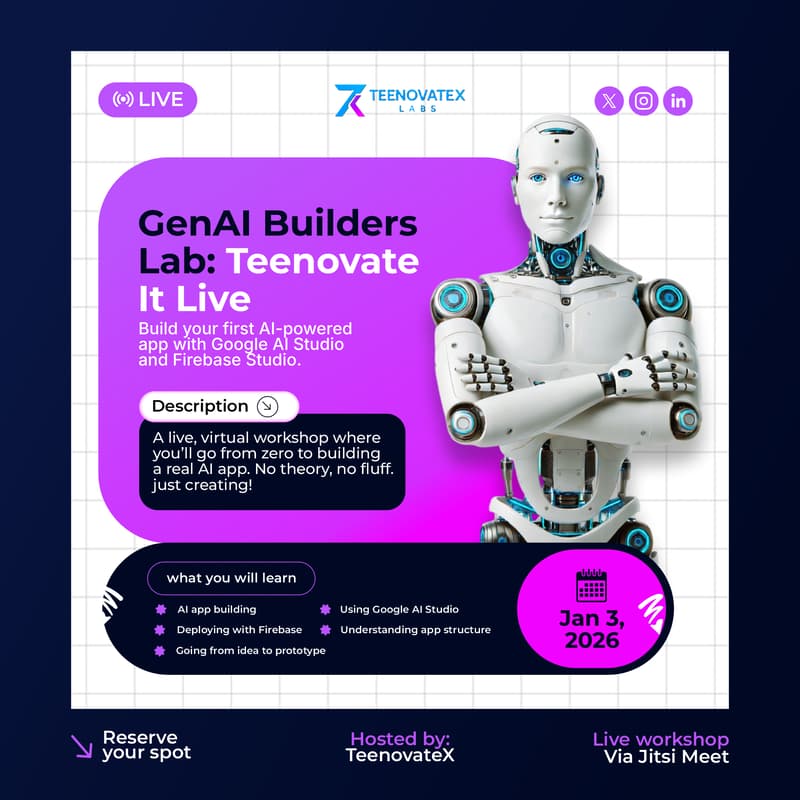 Cover Image for GenAI Builders Lab - Teenovate It Live