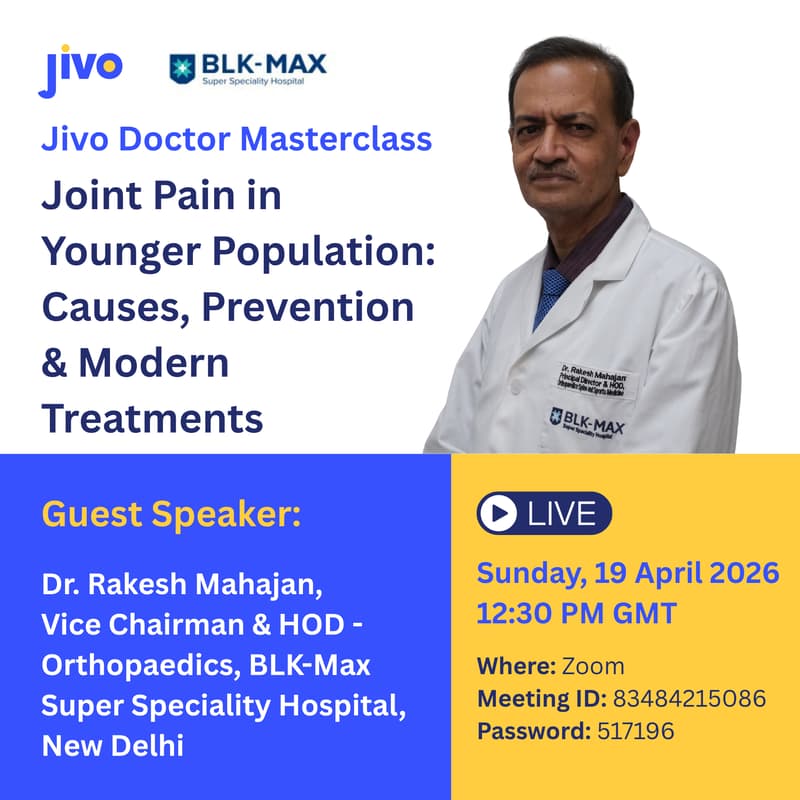 Cover Image for Jivo Masterclass | Joint Pain in Younger Population: Causes, Prevention & Modern Treatments