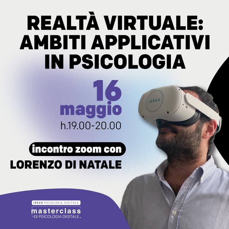 Cover Image for Realtà virtuale: ambiti applicativi in psicologia