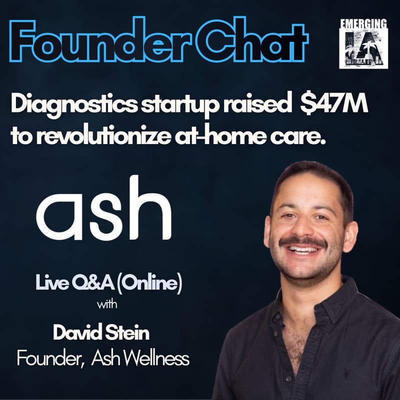 Cover Image for Founder Chat with Ash - raised $10M Series A to modernize at-home health testing