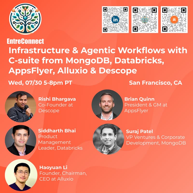 Cover Image for Infrastructure & Agentic Workflows with C-suite from MongoDB, Databricks, Descope, AppsFlyer and Alluxio