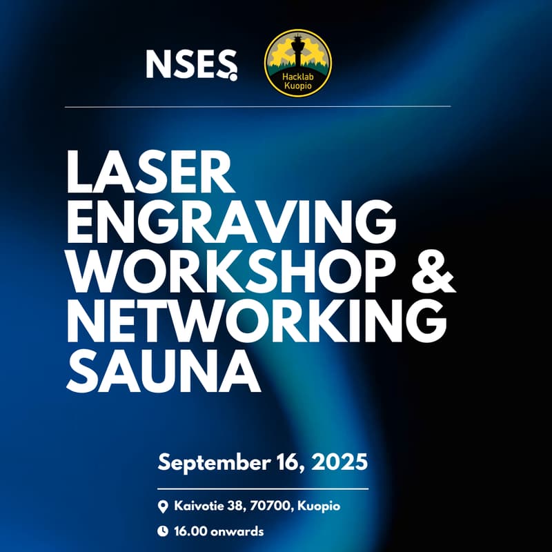 Cover Image for LASER ENGRAVING WORKSHOP & NETWORKING SAUNA