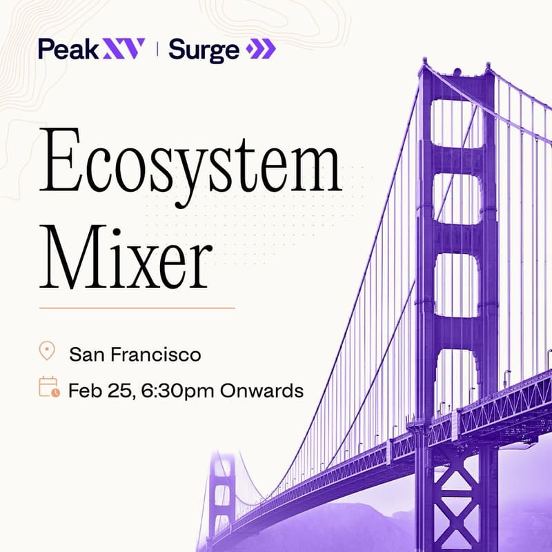 Cover Image for Peak XV & Surge Ecosystem Mixer | San Francisco