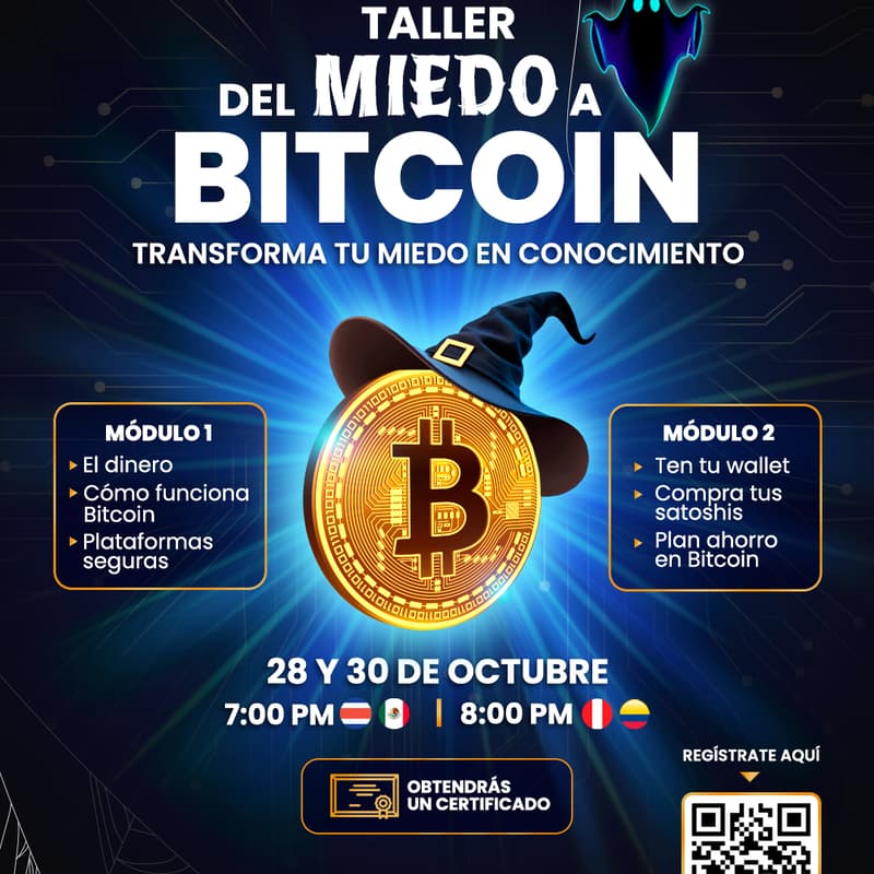 Cover Image for DEL MIEDO A BITCOIN. Este Halloween, vence tus miedos y aprende a usar el dinero del futuro
