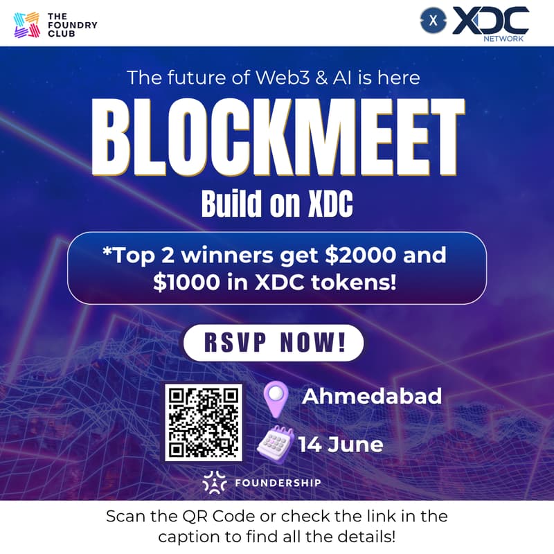 Cover Image for TFC Blockmeet Ahmedabad- Build on XDC