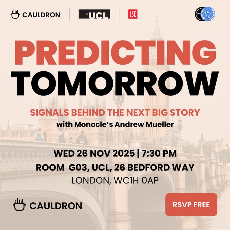 Cover Image for Predicting Tomorrow with Cauldron: Signals Behind the Next Big Story With Monocle's Andrew Mueller