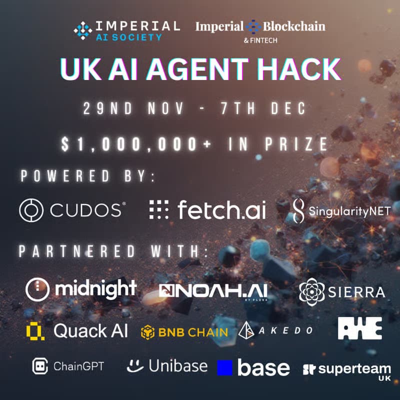 Cover Image for UK AI Agent Hackathon EP3 | The Largest Web3 × AI Hackathon in Europe