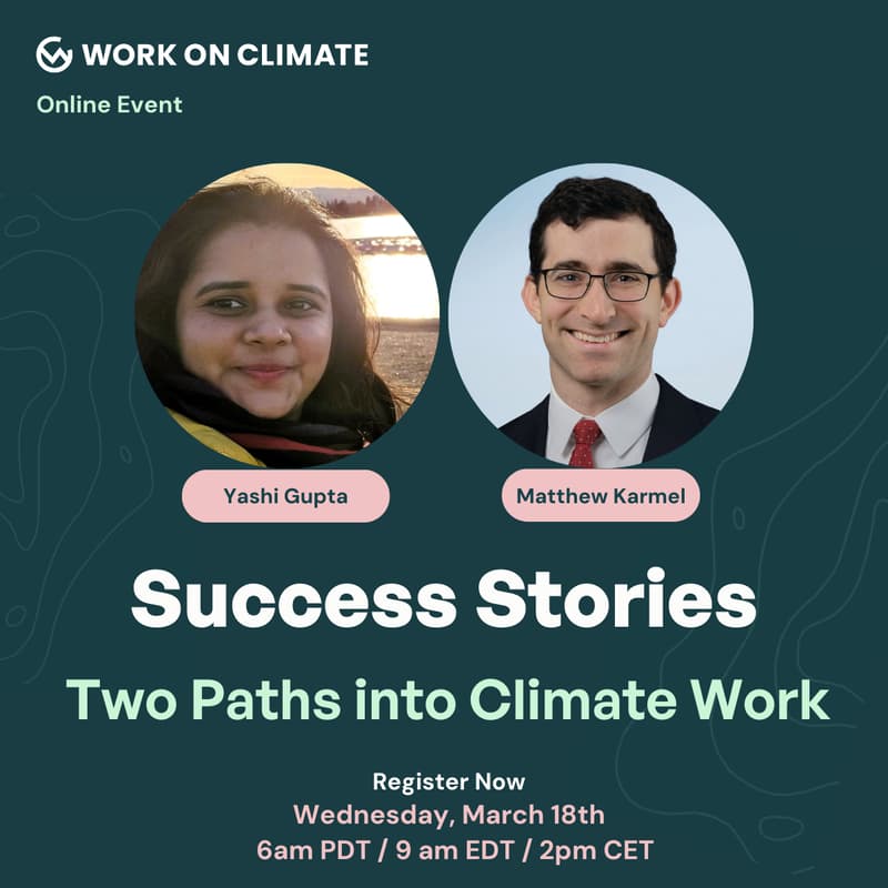 Cover Image for Success Stories – Two Paths into Climate Work