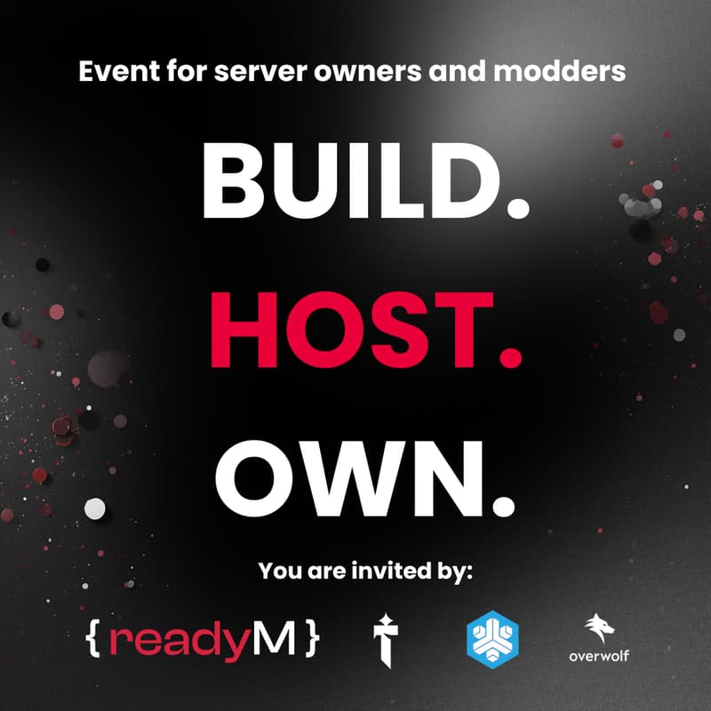 Cover Image for Tebex x ReadyM x Nodecraft - Server Owner / Creator / Modder meetup - Build, Host, Own