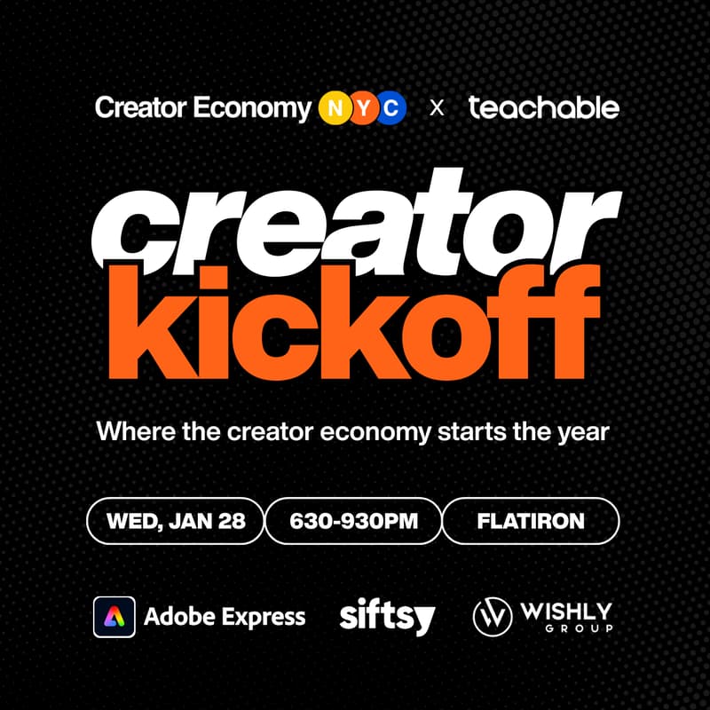 Cover Image for Creator Economy NYC 2026 Kickoff: Same City, New Year